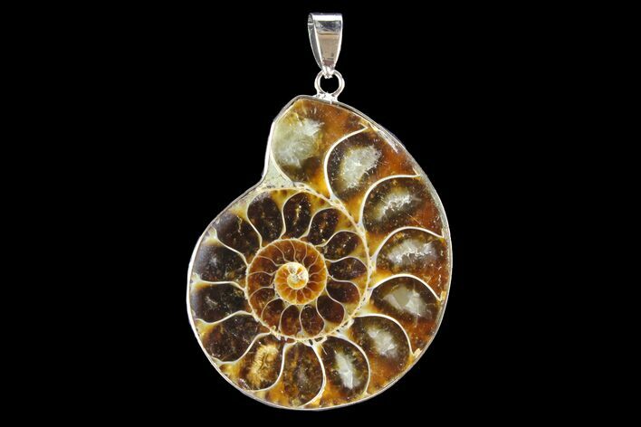 Fossil Ammonite Pendant - Million Years Old #142891